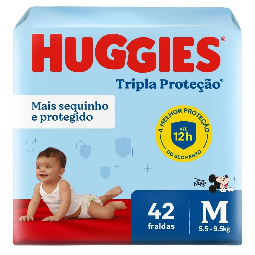 Fralda Huggies Tripla Proteção M 42 Fraldas