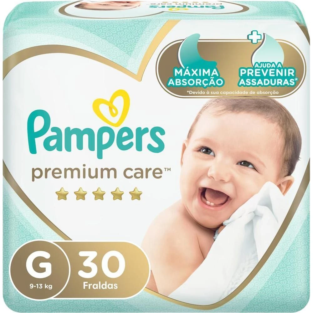 Fralda Pampers Premium Care Tamanho G 30 Unidades