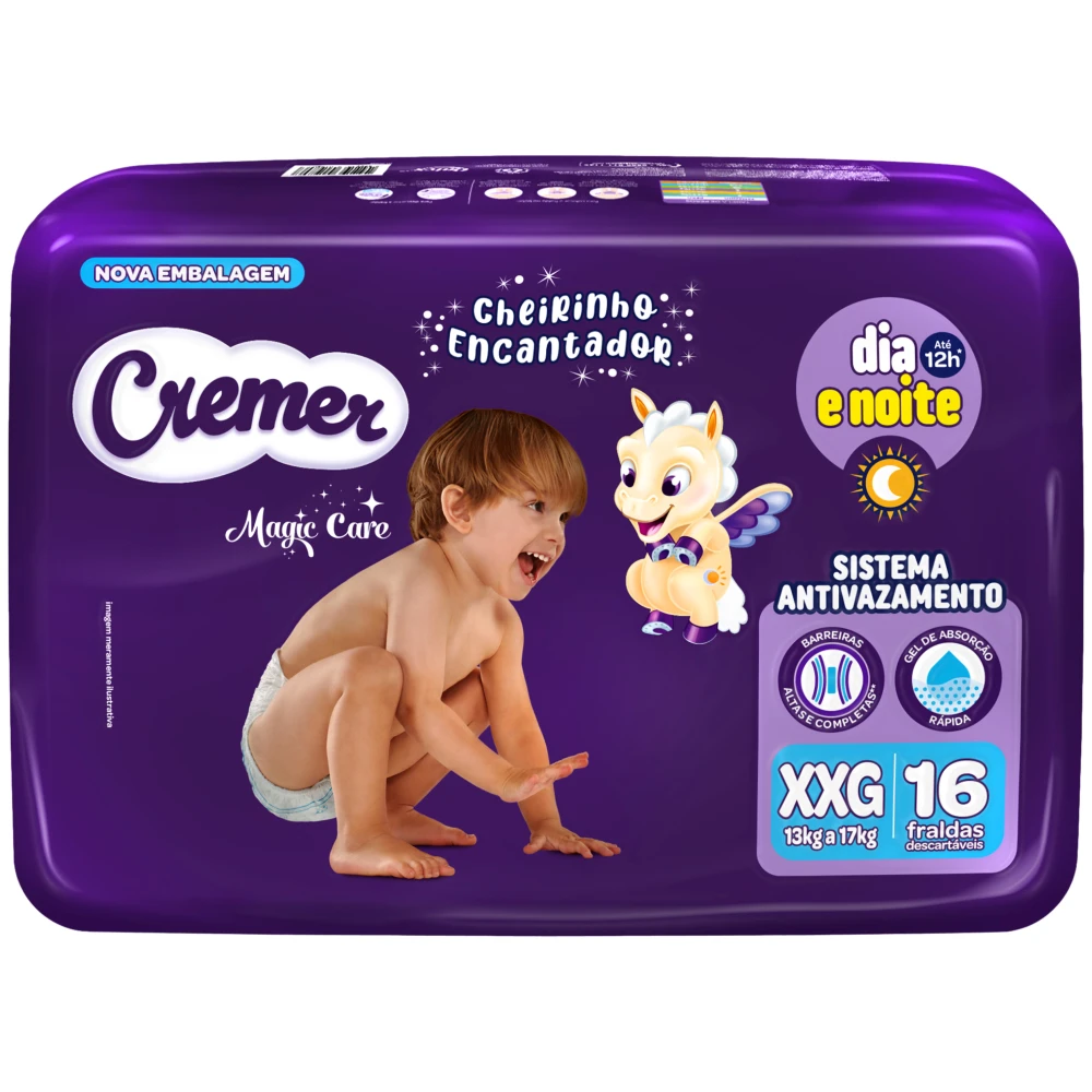 Fralda Descartável Cremer Jumbo XXG 16 Unidades