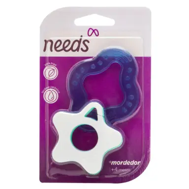 Mordedor Infantil Needs Clean Estrela Azul +4 meses 1 unidade